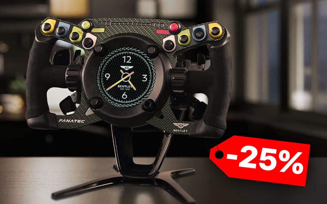 El volante Fanatec Bentley GT3 con un 25% de descuento, sólo hasta el 18 de julio